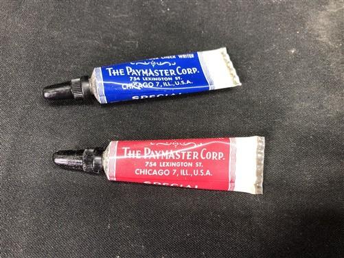 Vintage Special Paymaster System Check Writer Red & Blue Ink, A