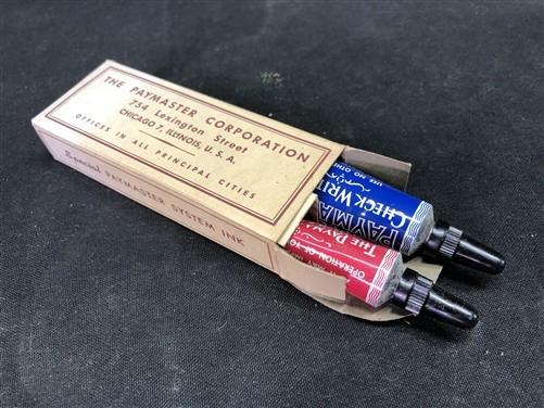 Vintage Special Paymaster System Check Writer Red & Blue Ink, A
