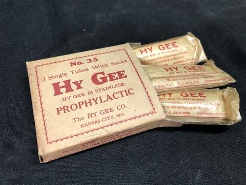 Collectible - Vintage Hy Gee Prophylactic, No. 35 Single Tubes, Original Box, Condoms by The Old Grainery (3 pack, collect...