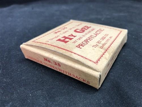 Collectible - Vintage Hy Gee Prophylactic, No. 35 Single Tubes, Original Box, Condoms by The Old Grainery (3 pack, collect...