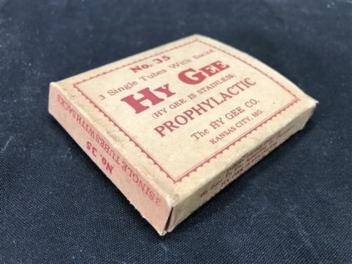 Collectible - Vintage Hy Gee Prophylactic, No. 35 Single Tubes, Original Box, Condoms by The Old Grainery (3 pack, collect...