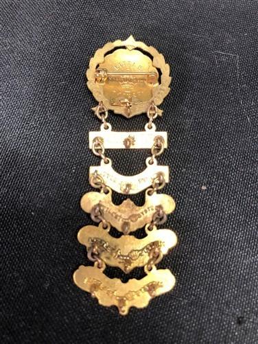 Pinback - Vintage Methodist Sunday School Seventh Year Enamel Attendance Pin by The Old Grainery (attendance, award, Chris...