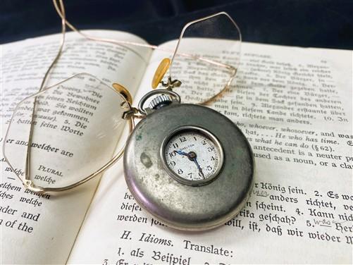Pocket watch - Vintage Shelton Pocket Watch, Stop Watch, Round Case Collectible, Parts Repair by The Old Grainery (accesso...
