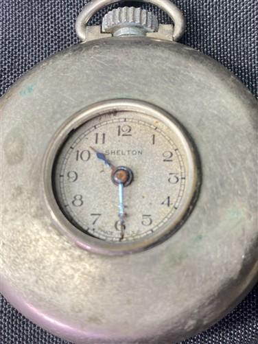 Pocket watch - Vintage Shelton Pocket Watch, Stop Watch, Round Case Collectible, Parts Repair by The Old Grainery (accesso...