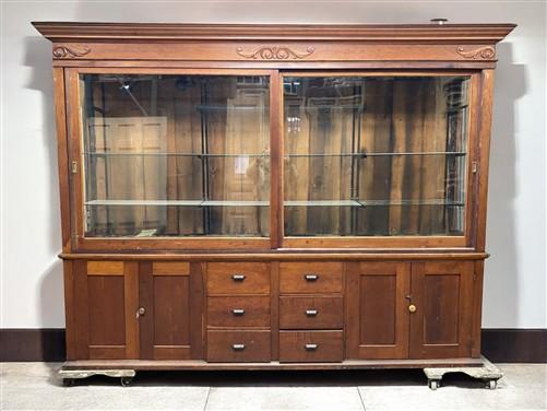 Retail Store Display Cabinet, Vintage 10' Bookcase, Backbar, Display Case, D