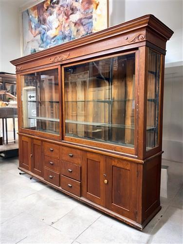 Retail Store Display Cabinet, Vintage 10' Bookcase, Backbar, Display Case, D