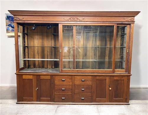 Retail Store Display Cabinet, Vintage 10' Bookcase, Backbar, Display Case, D