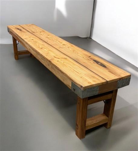 Rustic Folding Bench (72x14.5) Vintage Reclaimed Wood Bench, Farmhouse Seat A110