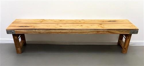Rustic Folding Bench (72x14.5) Vintage Reclaimed Wood Bench, Farmhouse Seat A110