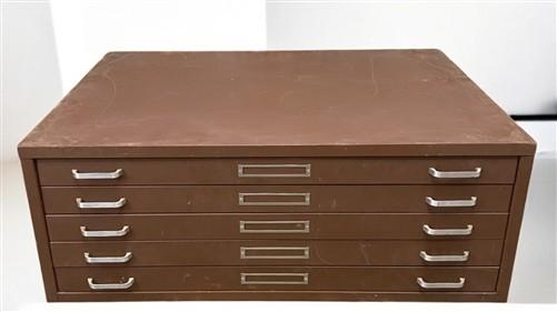 Industrial Flat File Cabinet, Vintage Blueprint Map Drawer Chest, Drafting, C