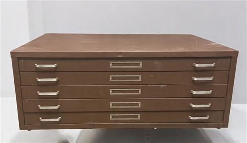 Industrial Flat File Cabinet, Vintage Blueprint Map Drawer Chest, Drafting, D