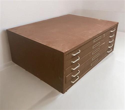 Industrial Flat File Cabinet, Vintage Blueprint Map Drawer Chest, Drafting, D