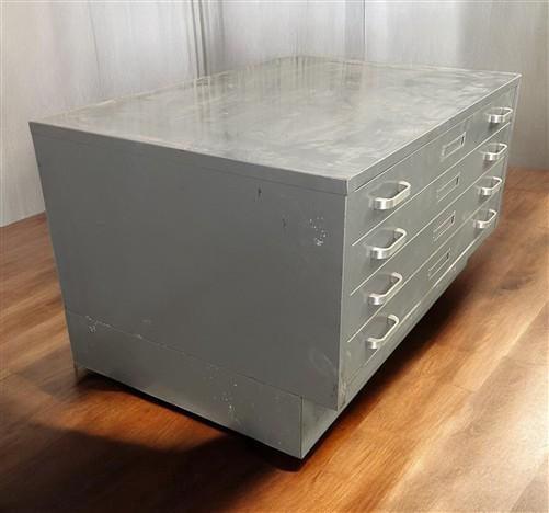 File Cabinet - Industrial Flat File Cabinet, Vintage Blueprint Map Drawer Chest, Drafting, G by The Old Grainery (4 drawer...