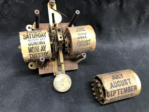 Seth Thomas Calendar Clock, Double Dial Day Month Display, Replacement Parts,