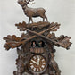 Clock - German Cuckoo Clock, Vintage Black Forest Clock, Carved Wood Deer Hunter Clock by The Old Grainery (alpine decor,...