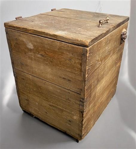 Cooler - Antique Wooden Ice Chest, Ice Box, Galvanized Liner, Farmhouse Primitive Decor by The Old Grainery (Chest Cooler,...
