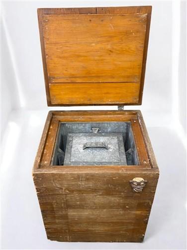 Cooler - Antique Wooden Ice Chest, Ice Box, Galvanized Liner, Farmhouse Primitive Decor by The Old Grainery (Chest Cooler,...