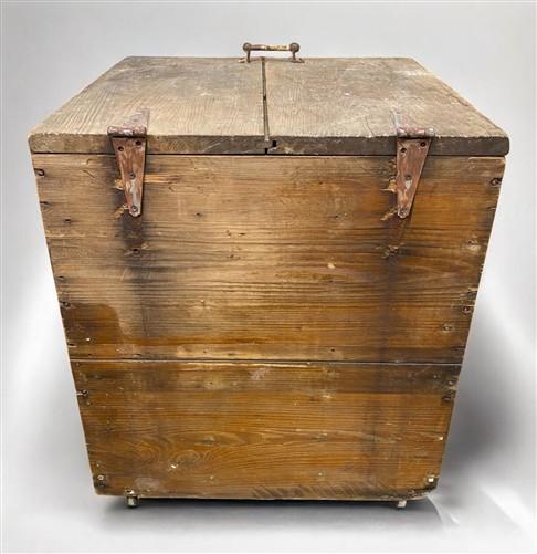 Cooler - Antique Wooden Ice Chest, Ice Box, Galvanized Liner, Farmhouse Primitive Decor by The Old Grainery (Chest Cooler,...