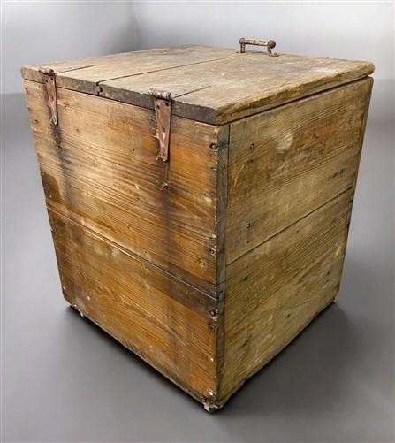 Cooler - Antique Wooden Ice Chest, Ice Box, Galvanized Liner, Farmhouse Primitive Decor by The Old Grainery (Chest Cooler,...