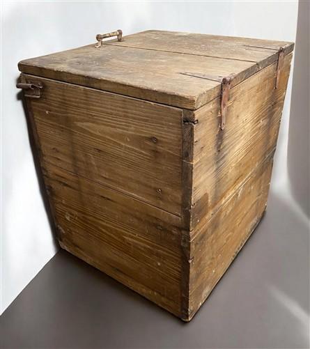 Cooler - Antique Wooden Ice Chest, Ice Box, Galvanized Liner, Farmhouse Primitive Decor by The Old Grainery (Chest Cooler,...