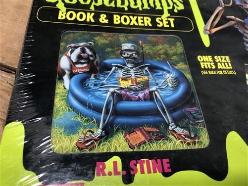 R.L Stine Goosebumps Book & Boxer Set, Sealed NIB NOS Glow in Dark Collector Set