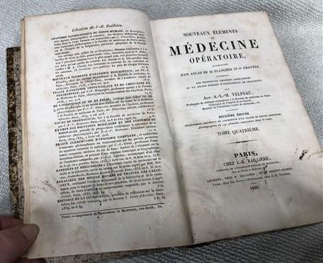 Reference book - 1839 Nouveaux Elements Medecine Operatoire, Antique Medical Textbook Reference by The Old Grainery (1839,...