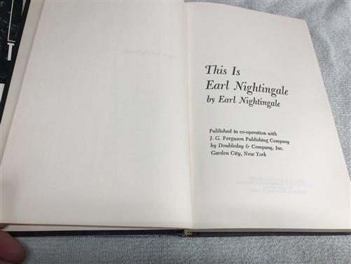 Book - 1969 This Is Earl Nightingale, Signed Copy, Vintage Hardcover with Dust Jacket by The Old Grainery (1969, collectib...