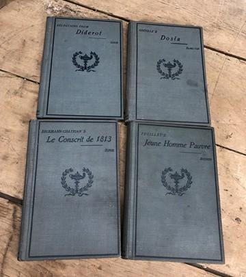1895-1910 Heaths Modern Language Series French, 7 Antique Hardback French Texts