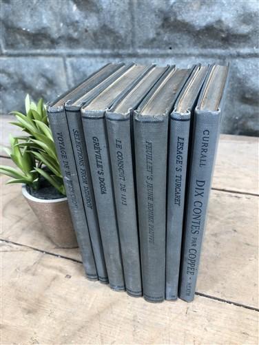 1895-1910 Heaths Modern Language Series French, 7 Antique Hardback French Texts