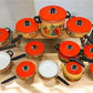 Cookware Set - 13 pc Holt Howard "Fruit Festival" Cookware Set, Vintage Enamel Cookware, MCM by The Old Grainery (1960s co...