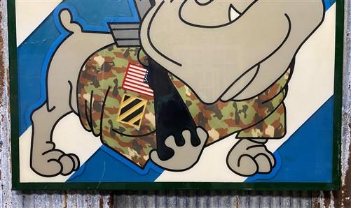Military Sign - 3rd Infantry Division Bulldog Sign (38.5x38.5) Military Unit Wall Art Display by The Old Grainery (army gi...