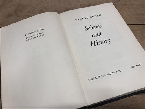 Book - 1963 Science and History First Edition Signed by Cuneo, WWI Era OSS Intelligence by The Old Grainery (1963, Cuneo,...