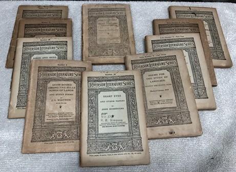 Book collection - Riverside Literature Series 10 Booklets, Irving Longfellow Tennyson Whittier by The Old Grainery (Adults...