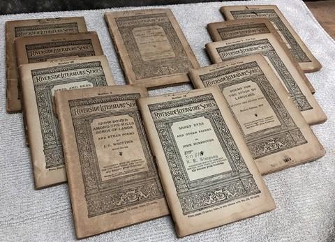 Book collection - Riverside Literature Series 10 Booklets, Irving Longfellow Tennyson Whittier by The Old Grainery (Adults...