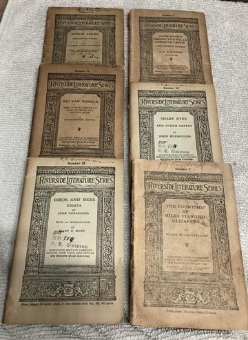 Book collection - Riverside Literature Series 10 Booklets, Irving Longfellow Tennyson Whittier by The Old Grainery (Adults...
