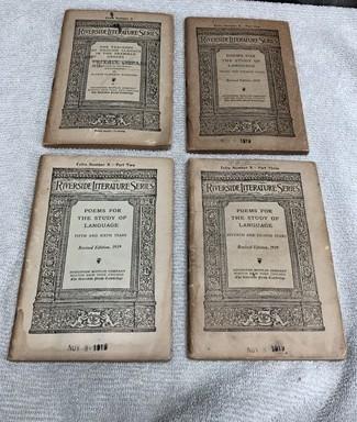 Book collection - Riverside Literature Series 10 Booklets, Irving Longfellow Tennyson Whittier by The Old Grainery (Adults...