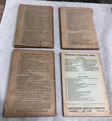 Book collection - Riverside Literature Series 10 Booklets, Irving Longfellow Tennyson Whittier by The Old Grainery (Adults...