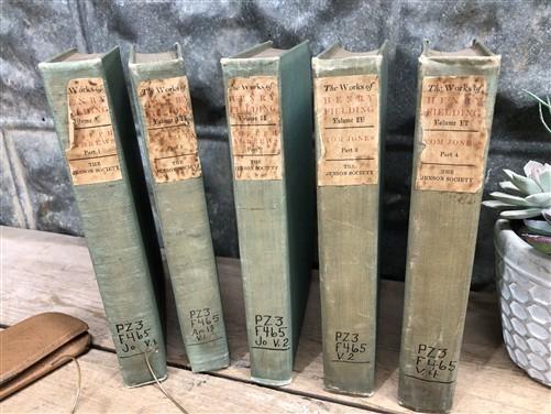 1903 Henry Fielding, 5 Volumes, Antique Hardback, Duplicate Copies Vol I, II