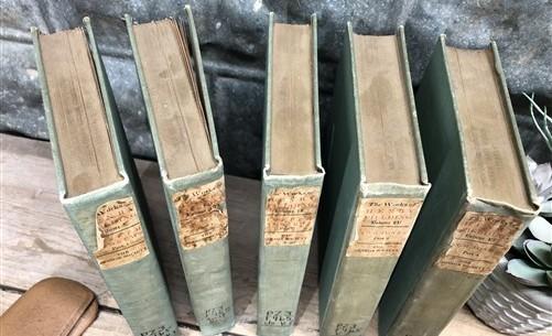1903 Henry Fielding, 5 Volumes, Antique Hardback, Duplicate Copies Vol I, II