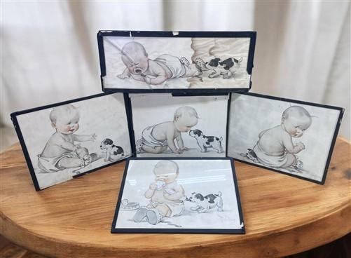 Charles Twelvetrees The Five Senses Illustration Art 1917, Vintage Baby Art
