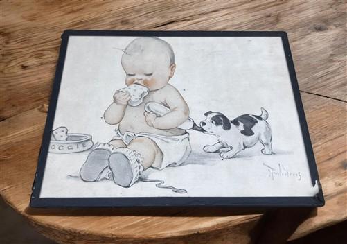 Charles Twelvetrees The Five Senses Illustration Art 1917, Vintage Baby Art