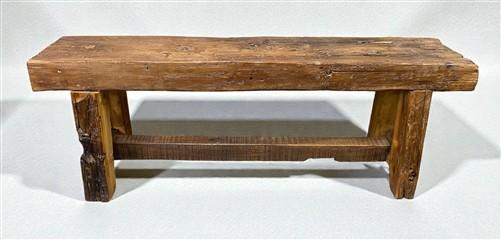 Bench - 48" Rustic Log Bench, Vintage Reclaimed Wood Bench, Farmhouse Decor Cabin Seat R by The Old Grainery (48 in, Adult...