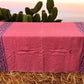 Mexican Wool Blanket w/ Greek Key Design, Vintage Southwestern Woven Textile