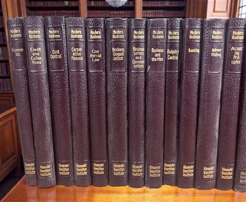 Modern Business Alexander Hamilton Institute 25 Vol 1962-1963 Leather Set A