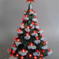 lighted table top christmas tree - Ceramic Light Up Christmas Tree, 16 Inch Flocked Green Red Birds Holiday Decor by The O...