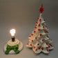 lighted table top christmas tree - Ceramic Light Up Christmas Tree, 16 Inch White w/ Red Birds Holiday Decor by The Old Gr...