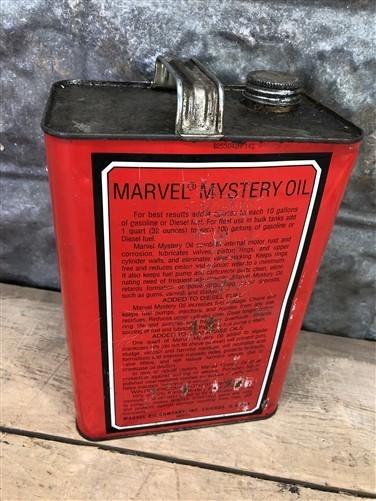 Marvel Mystery Oil Can, Vintage 1 Gallon Tin Gas Oil Additive, Petroliana