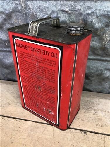 Marvel Mystery Oil Can, Vintage 1 Gallon Tin Gas Oil Additive, Petroliana