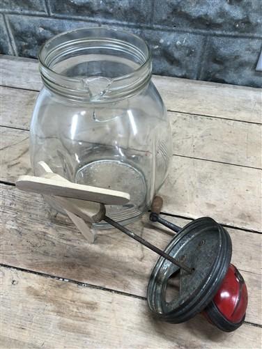 Butter churn - Dazey Butter Churn, Vintage 8 Quart, Red Football No 8 Tulip Glass Wood Paddle by The Old Grainery (8 quart...