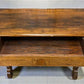 Lenox Shop Writing Table, Vintage 1930s Spanish Revival Carved Desk Trestle Base